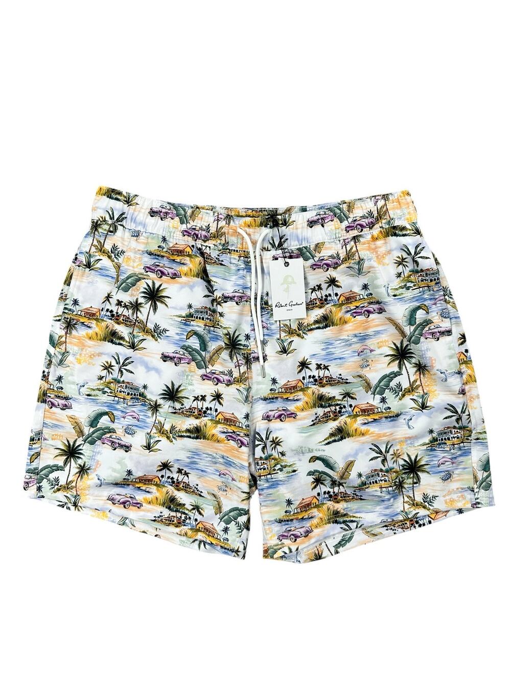 Robert Graham Tropical Island Vacation Mode Trunks — 2XL